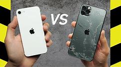 iPhone SE (2020) vs. iPhone 11 Pro Max Drop Test!