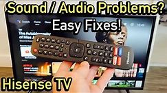 Hisense TV: How to FIX Audio & Sound Problems (No Sound, Audio Out of Sync, Delayed, Muffled, etc)