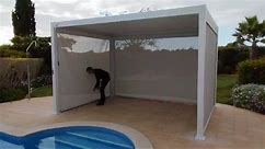 Another fantastic Reflex gazebo side screens placed yesterday in Carvoeiro! https://www.solgarve.com/outlet/shading-reflex/ | Solgarve Furniture