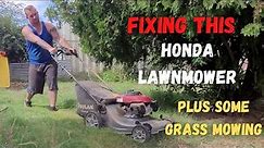 Poulan Honda GCV 160 Lawn mower REPAIR plus some grass mowing!
