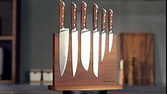 Magnetic Knife Holder - KUCHEASY Double Sided Magnetic Knife Block Without Knives - Wooden Universal Knife Stand Strong Enhanced Magnets -Knife Display Rack for Kitchen Counter Multifunctional Storage