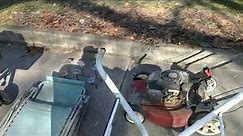 #scrap metal pickup of a bbq grill, outdoor patio table and chairs, and some other items