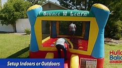 Bounce N Learn Commercial Bounce House with Blower Included, Vinyl Heavy Duty Commercial Inflatable, Backyard Bouncy House for Kids with Educational Elements