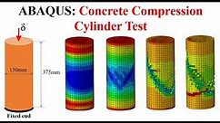 #22 ABAQUS Tutorial: Concrete Compression Cylinder Test