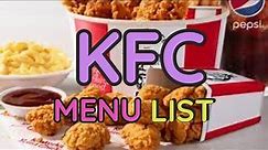KFC Menu Prices [Philippines Restaurant Menu]