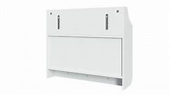 RiverRidge Home Kids White Wall Shelf with Cubbies and Bookrack 02-164