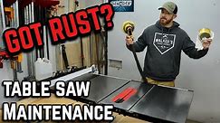 How to maintain and clean a table saw top / Saw maintenance
