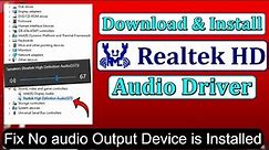How to Download & Install Realtek HD Audio Driver on Windows 10 or 11