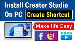Install Creator Studio on PC | Facebook Creator Studio App | #fbcreator