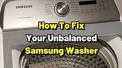 Fix Unbalanced Samsung Washer