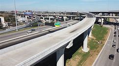 Newly built flyover connecting I-35 to U.S. 183 has dip in the road