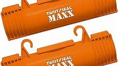 Twist and Seal Maxx (2 Pack) - Heavy Duty Outdoor Extension Cord Safety Cover Connector and Weatherproof Electrical Protector – Orange