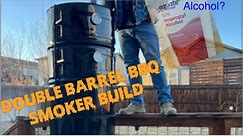 Double Barrel drum smoker build