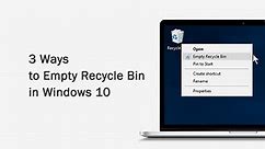 3 Ways to Empty Recycle Bin in Windows 10