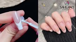 Saviland French Manicure Kit with Everything: Silicone French Tip Nail Stamp French Nails Kit for Beginners Easy French Nail Brush French Nail Tips Guide Stickers Fast French Tip Tool Acrylic Nail Kit