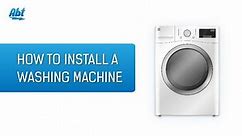 The Basics - How To Install A Washing Machine