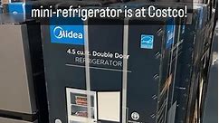 ❄️ This AWESOME two-door mini-refrigerator is at Costco! It has fridge and freezer compartments, a reversible door hinge, an adjustable thermostat, and is so spacious! It’s $249.99! #costco #refrigerator #minifridge