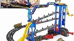 Monster Jam Garage Playset and Storage with Exclusive Grave Digger Monster Truck, Lights & Sounds, Kids Toys for Boys and Girls Ages 4-6+