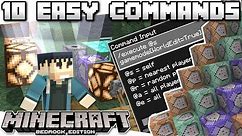 Minecraft Bedrock - TOP 10 COOL & EASY COMMANDS - Tutorial - PS4 , MCPE , Xbox , Windows & Switch
