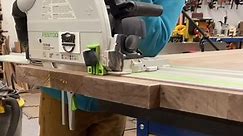 This is my favorite part of any table build….tables glued just need to square up the ends 😎 #table #woodworking #tracksaw #woodworkingtools #woodworkingvideos | Two Moose Design