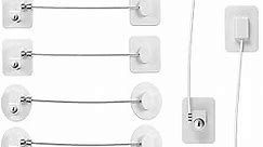 Hotop 8 Pieces Refrigerator Lock with 10 Keys, Fridge Lock, Freezer Door Lock and Child Safety Cabinet Locks with Strong Adhesive (White)