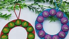Unique Christmas wreath making very easy instruction step by step at home