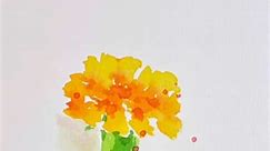 Easy to paint watercolor carnation for beginners #watercolor #artdaily #carnation | LINDAartdiary