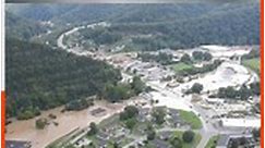 Drone Footage Shows Severe Flooding in Whitesburg, Kentucky