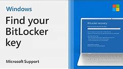 How to find your BitLocker recovery key | Microsoft