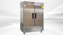 Stainless Steel 54 inch 2 Door Reach-in Commercial Freezer Mounted Condenser, 49Cubic feet C55F