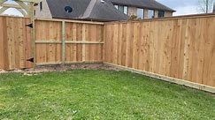 Cedar fence replacement completed in Humble, TX.