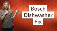 Why does my Bosch dishwasher run for 5 minutes then stops?