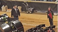 10,000 horsepower Modified Tractor backing up to the pulling sled #tractorpulling #horsepower #supercharged #motorsport #nfms24 | Pulling Texas