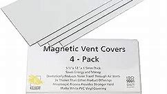 Magnetic Vent Cover – 5 1/2" x 12" Extra Thick Wall/Floor/Ceiling Vent Covers (4-Pack) That Will Reduce Sound, Very Flexible, and Will Stick to Your Vents – Made from Premium Magnets by Kelbert