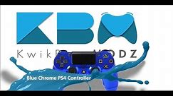 Custom Blue Chrome PS4 Controller - KwikBoy Modz