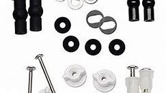 iFealClear Universal Toilet Seats Screws and Bolts, 5 Choice Fixings Expanding Rubber Top Fix Nuts Screws for Top Mount Toilet Seat Hinges, Easy to Install- Toilet Seat Replacement Parts Kit(Metal)
