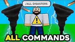 ALL DISASTER COMMANDS!! in Roblox Bedwars (New Update)