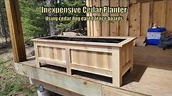 How to build an inexpensive cedar planter for the off grid cabin porch