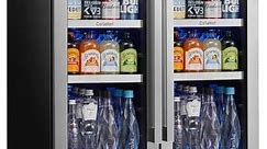 Ca'Lefort 30 inch Dual Zone 200-Cans Beverage Cooler Side-by-Side Combo Refrigerators Built-in or Freestanding Fridge Frost Free - Bed Bath & Beyond - 39189692