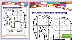 Patchwork Elephant Addition to 20 Colour by Number