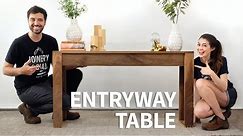 Modern Entryway Table using Finger Joints & Pocket Holes
