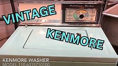 Vintage 1964 Turqouise KENMORE Washer - Full Wash Load of Whites