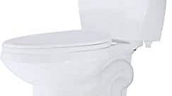 SouNor SN1088S Tall Two Piece Toilet with 20-inch Seat Height Left Flush 1.28 GPF Comfortable For Elderly Disabled Tall Person White