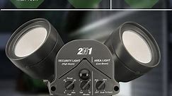 ETi 240 Degree LED Motion Sensor Light Outdoor Bronze Twin Head Flood Security Light 1200 to 2400 Lumens Driveway Walkway 51406111