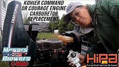 HOW TO REPLACE A SURGING KOHLER COMMAND OR COURAGE ENGINE CARBURETOR WITH NEW ONE FROM HIPASTORE.COM