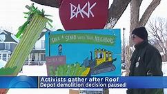 After "exhausting week," Roof Depot demolition protesters gather for block party