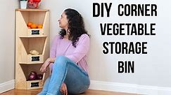 DIY corner vegetable storage bin organizer