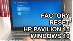 How to ║ Restore Reset a HP Pavilion 15 to Factory Settings ║ Windows 10
