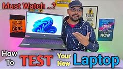 How to Check New Laptop After Before Buying ⚡Important Test On New Laptop ⚡