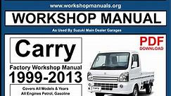 Suzuki Carry 1999-2013 Workshop Repair Manual Download PDF
